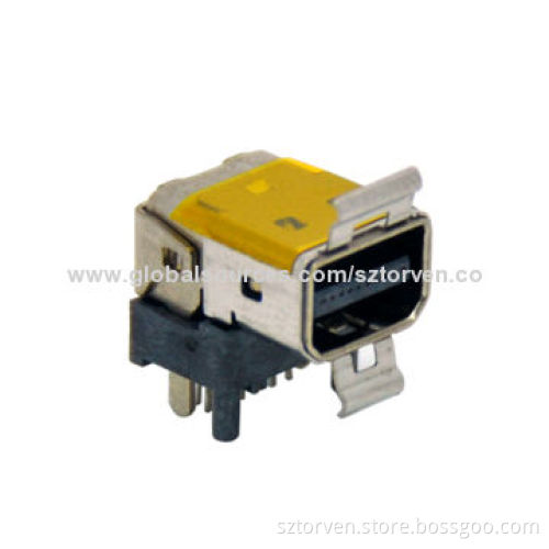 Mini USB 20P SMT and Right Angle DIP Type Connector for Laptop Version with 100V AC Voltage